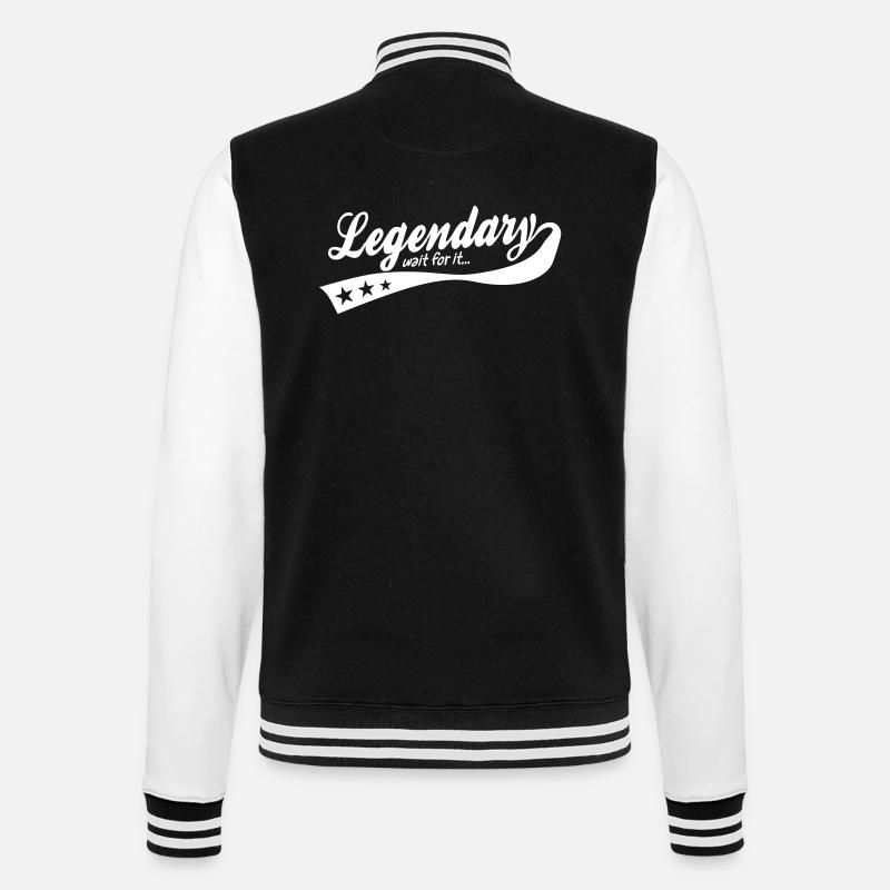 legendary ... wait for it ... retro - College-Sweatjacke - Schwarz/Weiß