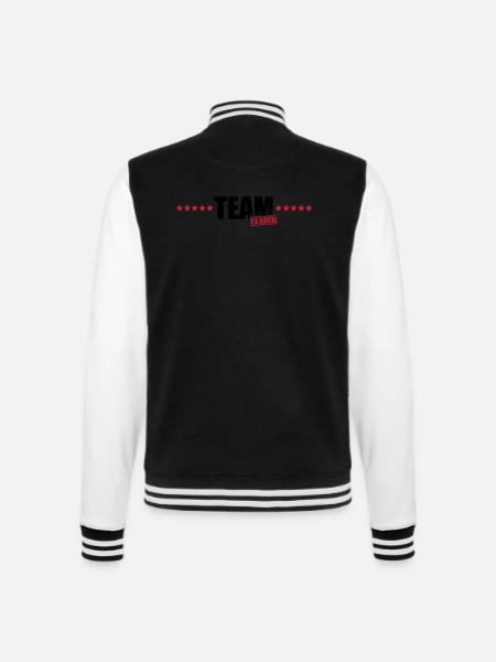 team_leader - College-Sweatjacke - Schwarz/Weiß