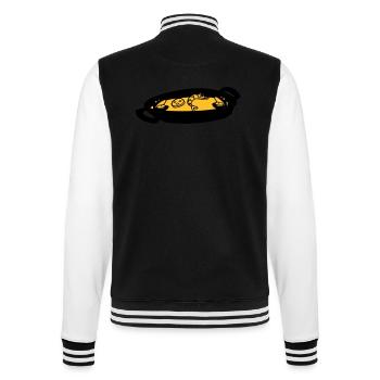 paella gericht spanische kulinarische spezialität - College-Sweatjacke - Schwarz/Weiß - Hinten - Marisol (170cm)