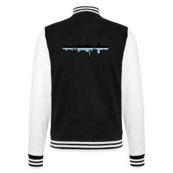 Skyline - Wuppertal - College-Sweatjacke - Schwarz/Weiß - Hinten - Marisol (170cm)