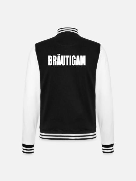 Bräutigam - College-Sweatjacke - Schwarz/Weiß