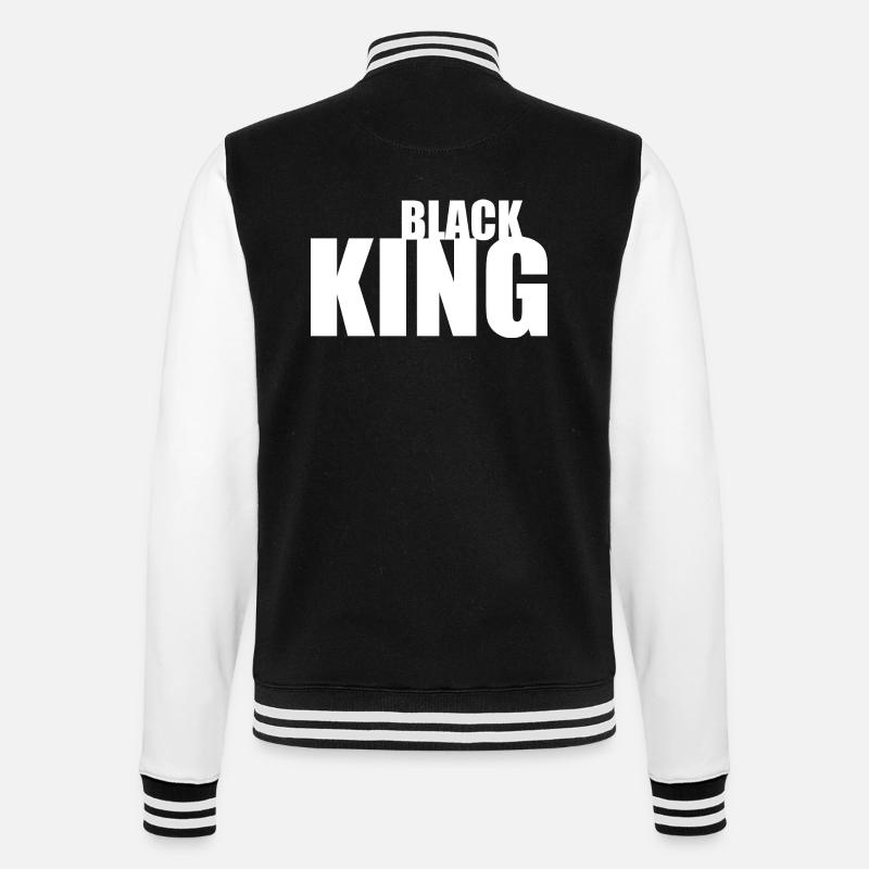 Black king - College-Sweatjacke - Schwarz/Weiß