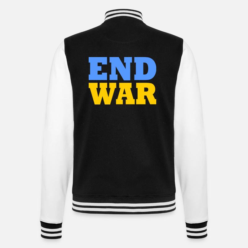End war - College-Sweatjacke - Schwarz/Weiß