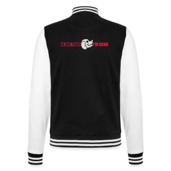 in dog years Dead - College Sweat Jacket - black/white - Back - Marisol (170cm)