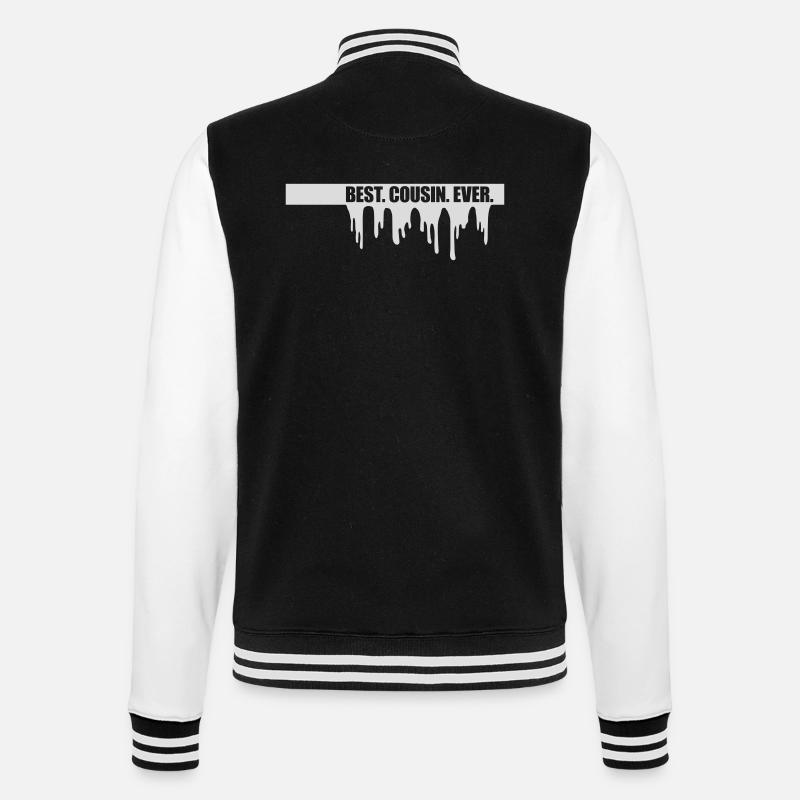 best cousin ever quote - College Sweat Jacket - black/white