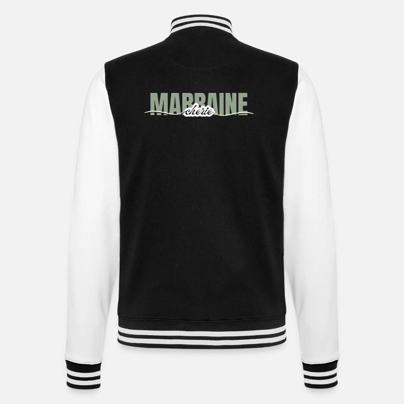Dear Godmother - Godmother Gift - College Sweat Jacket - black/white