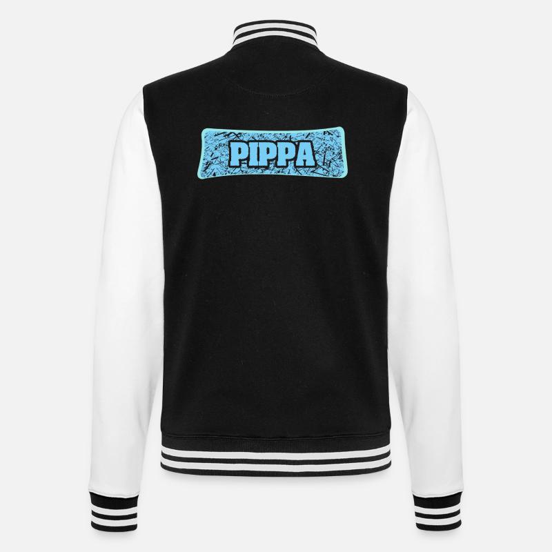 Pippa - College-Sweatjacke - Schwarz/Weiß