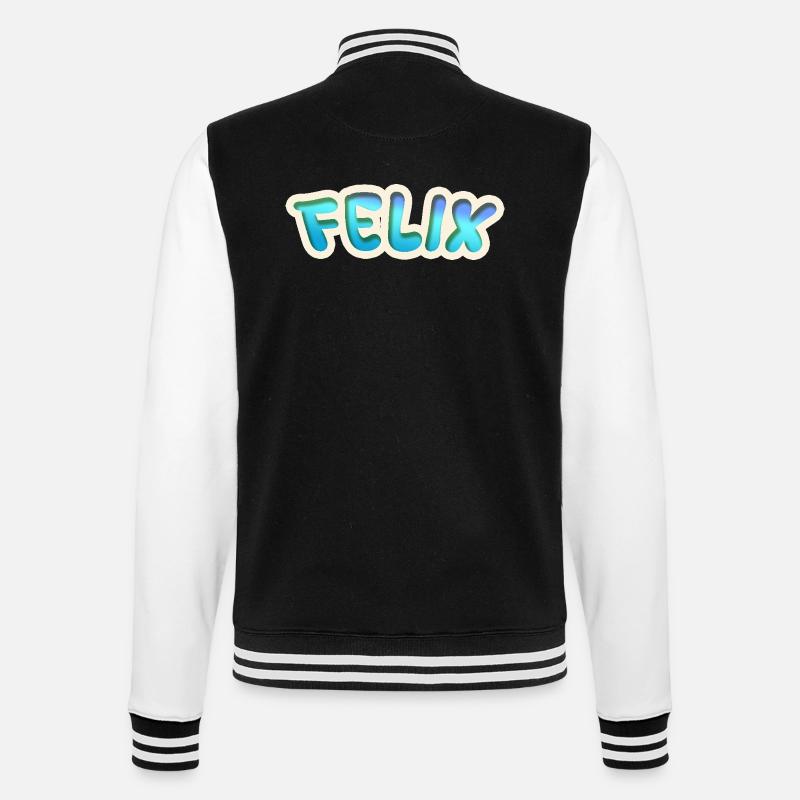 Felix as a job - College Sweat Jacket - black/white