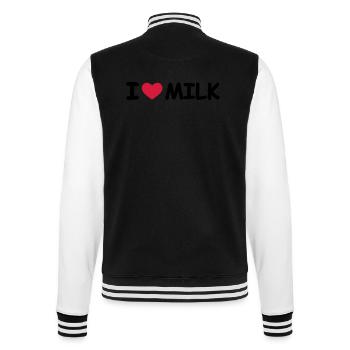 I Love Milk - College-Sweatjacke - Schwarz/Weiß - Hinten - Marisol (170cm)