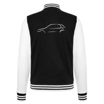Sketch 205 rally - College Sweat Jacket - black/white - Back - Marisol (170cm)
