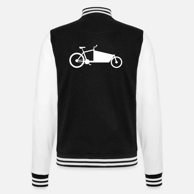 Cargo vélo silhouette blanc - Veste Teddy - noir/blanc