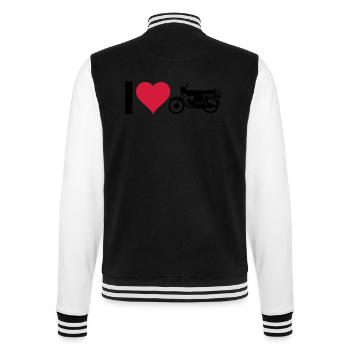 Herz Moped - College-Sweatjacke - Schwarz/Weiß - Hinten - Marisol (170cm)