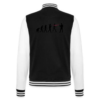 evolution nsa - College Sweat Jacket - black/white - Back - Marisol (170cm)