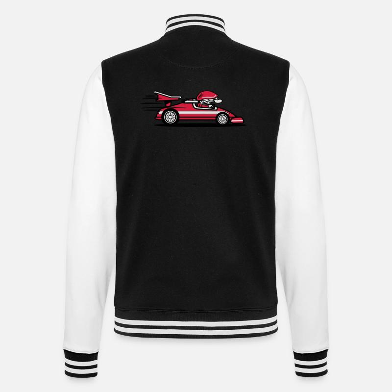 voiture de course drôle - Veste Teddy - noir/blanc
