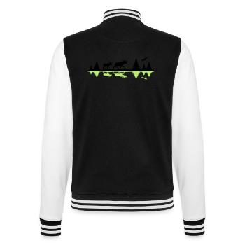 Landschaft - Schweden, Norwegen - College-Sweatjacke - Schwarz/Weiß - Hinten - Marisol (170cm)