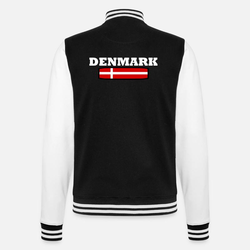 Dänemark - College-Sweatjacke - Schwarz/Weiß