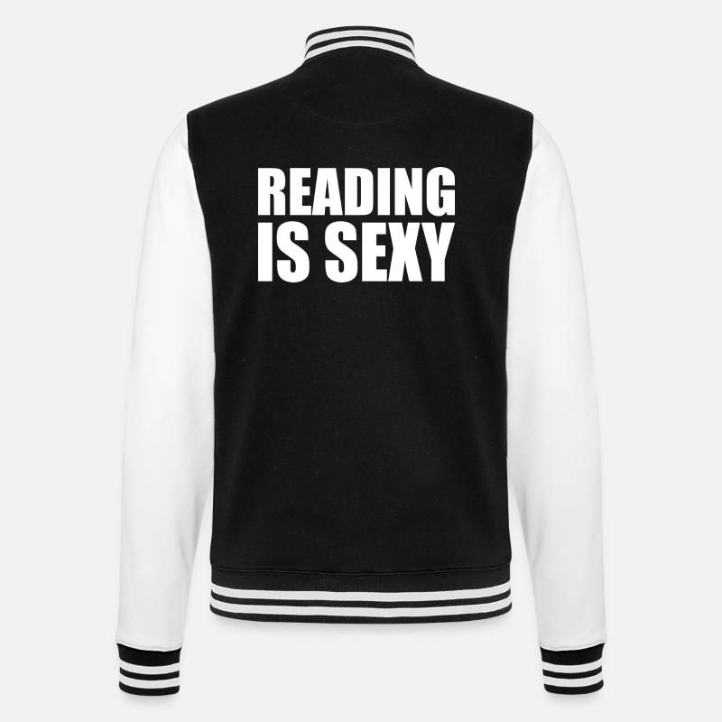 Reading is sexy - College Sweat Jacket - black/white