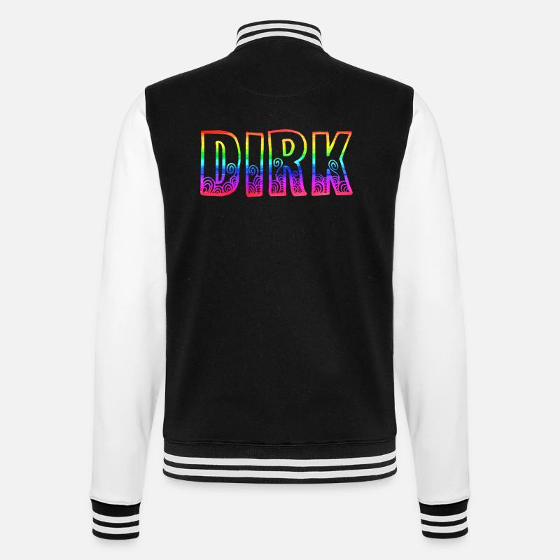 dirk rs rainbow - College Sweat Jacket - black/white