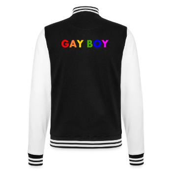 Gay boy - College-Sweatjacke - Schwarz/Weiß - Hinten - Marisol (170cm)