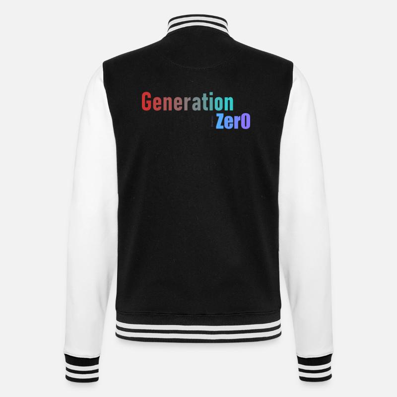 Generation 0 - College-Sweatjacke - Schwarz/Weiß
