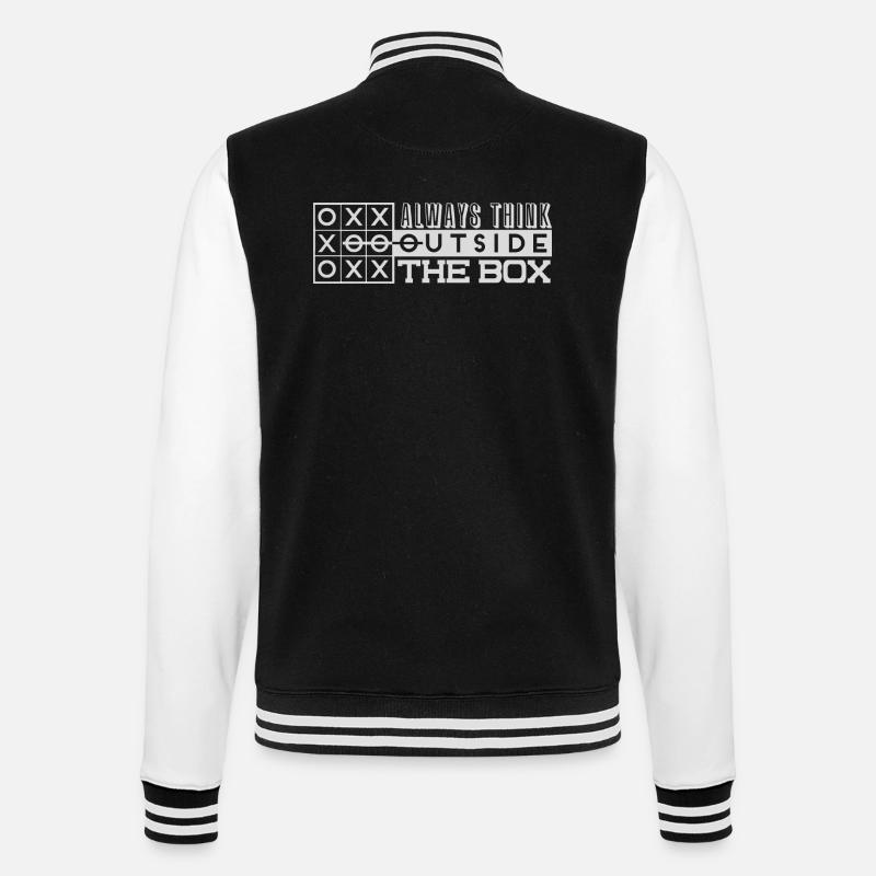 think outside the box - College Sweat Jacket - black/white