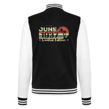 millésime de juin 87e anniversaire né 1937 vibe - Veste Teddy - noir/blanc - Dos - Marisol (170cm)
