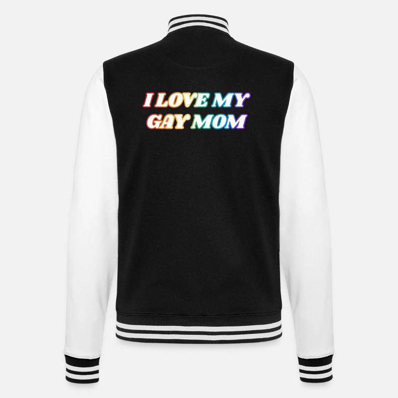 Ich liebe meine schwule Mutter - College-Sweatjacke - Schwarz/Weiß