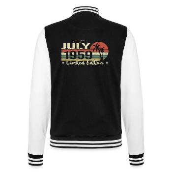 Juli 65th Anniversary Vintage Born 1959 Vibe - College-Sweatjacke - Schwarz/Weiß - Hinten - Marisol (170cm)