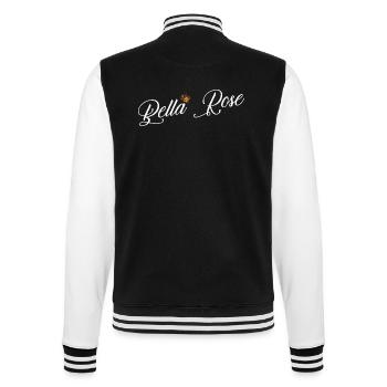 Bella Rose Custom Name for Women Kids Toddlers - - College Sweat Jacket - black/white - Back - Marisol (170cm)