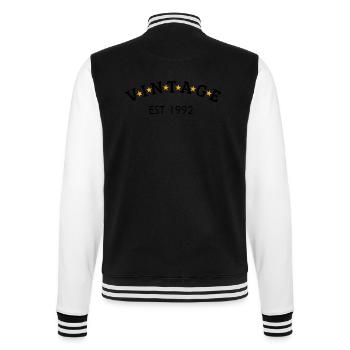 Vintage is 1992 - College Sweat Jacket - black/white - Back - Marisol (170cm)