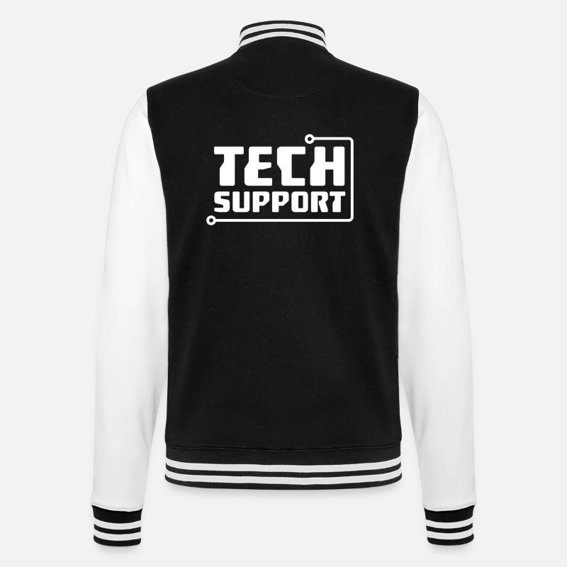 Tech Support - College Sweat Jacket - black/white