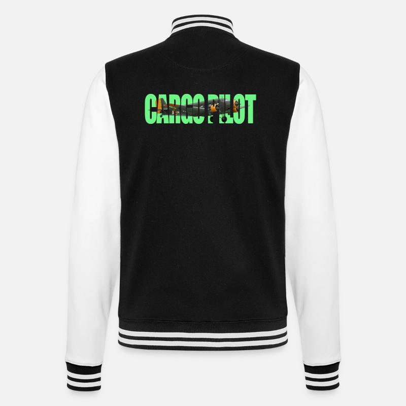 Cargo pilot Ju-52 - College-Sweatjacke - Schwarz/Weiß