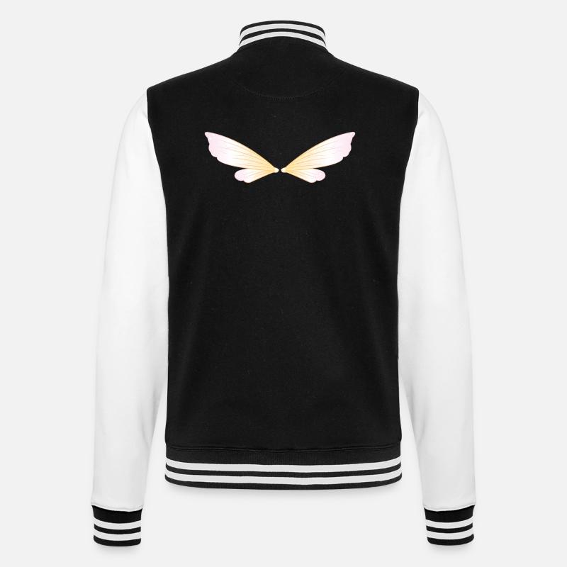 pixie wings - College Sweat Jacket - black/white