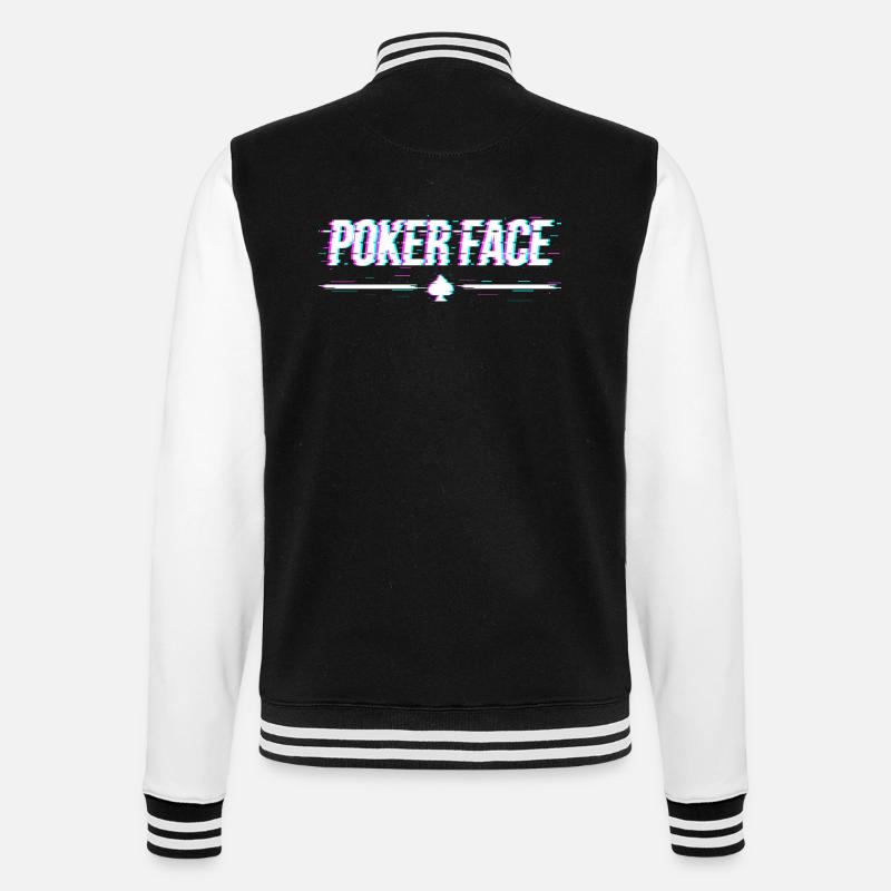 pokerface - Veste Teddy - noir/blanc