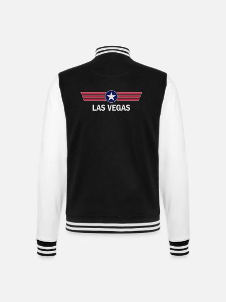 Las Vegas - College-Sweatjacke - Schwarz/Weiß