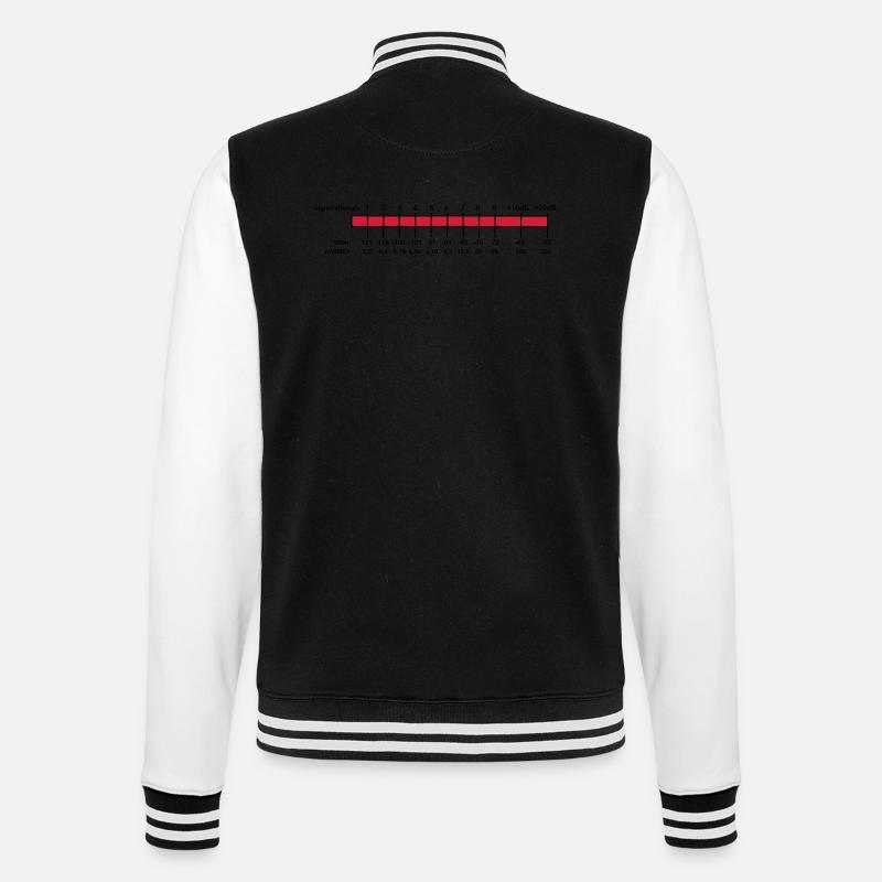 S-Meter - College-Sweatjacke - Schwarz/Weiß