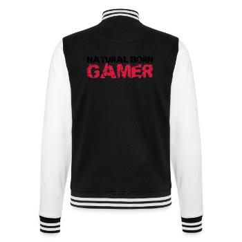 Natural Born Gamer - College-Sweatjacke - Schwarz/Weiß - Hinten - Marisol (170cm)