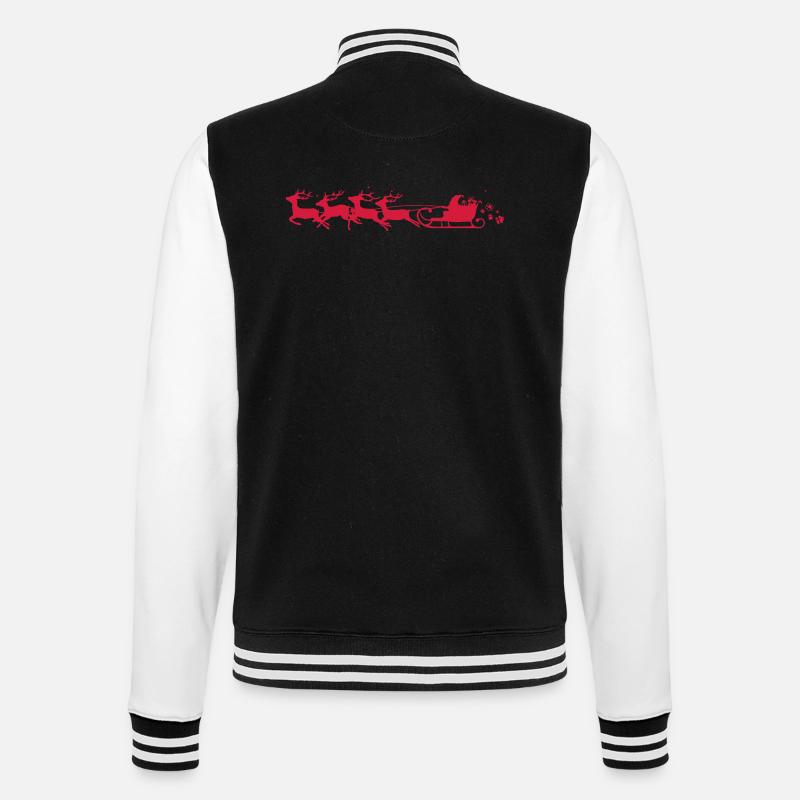 Weihnachten - Schlitten Geschenke - College-Sweatjacke - Schwarz/Weiß