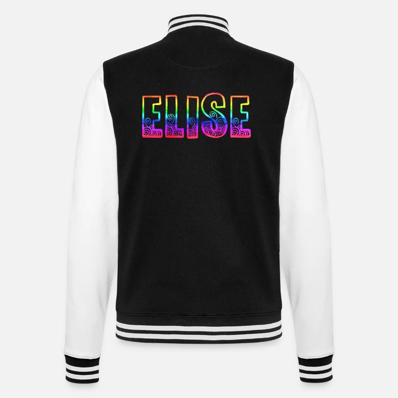 elise rs regenbogen - College-Sweatjacke - Schwarz/Weiß