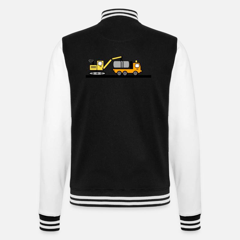 Bagger - College-Sweatjacke - Schwarz/Weiß