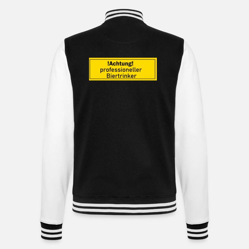 Biertrinker Bier Alkohol Geschenk Geschenkidee - College-Sweatjacke - Schwarz/Weiß