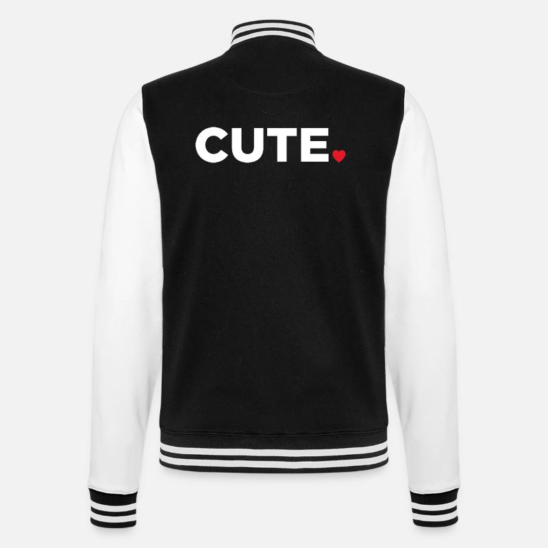 Cute - College Sweat Jacket - black/white