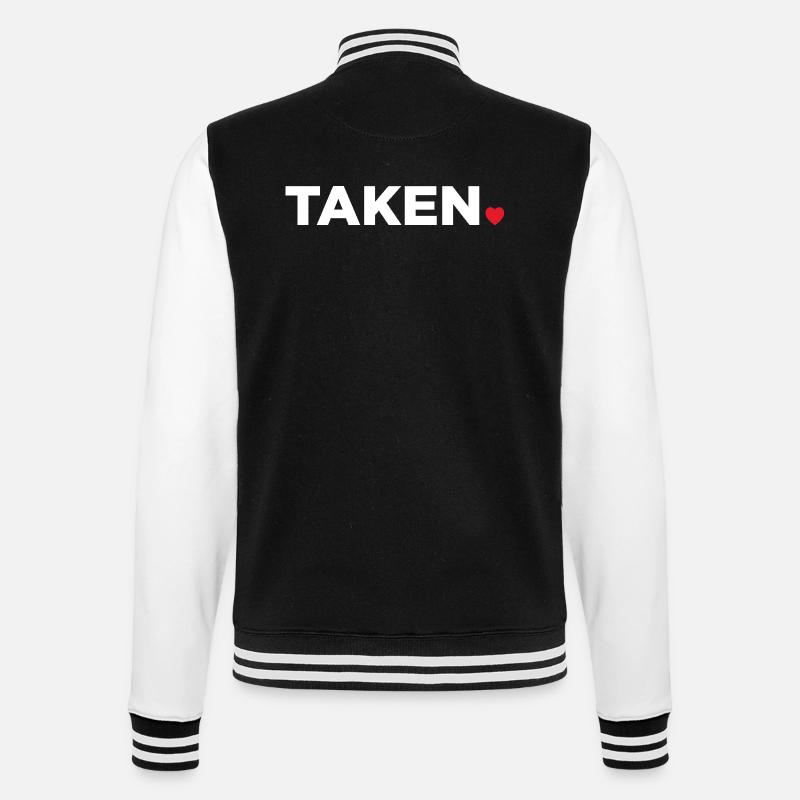 Genommen - College-Sweatjacke - Schwarz/Weiß