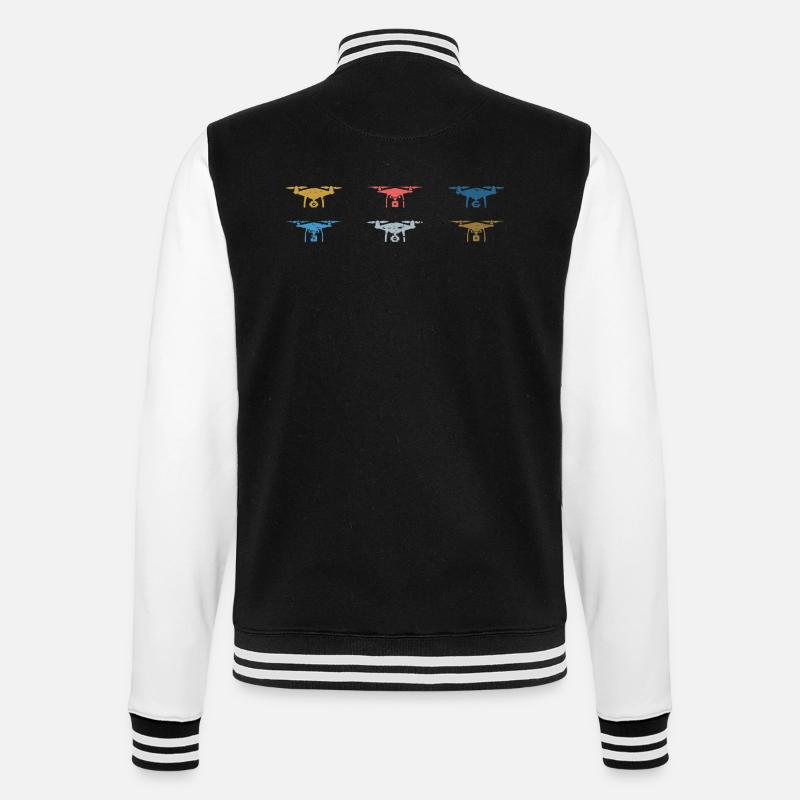 Heartbeat Drone Drones - Veste Teddy - noir/blanc
