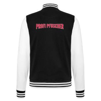 Profi Pfuscher - College-Sweatjacke - Schwarz/Weiß - Hinten - Marisol (170cm)