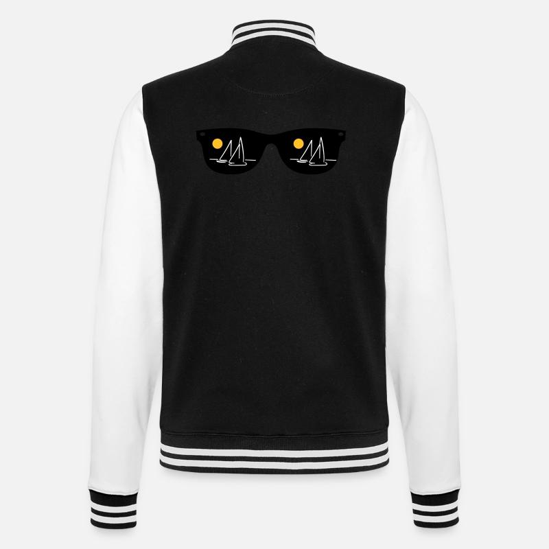sail - College Sweat Jacket - black/white