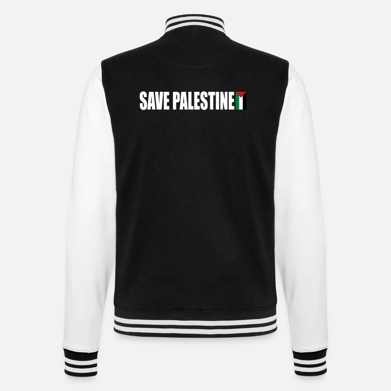 Save palestine - College-Sweatjacke - Schwarz/Weiß