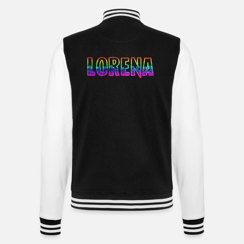 lorena rs rainbow - College Sweat Jacket - black/white
