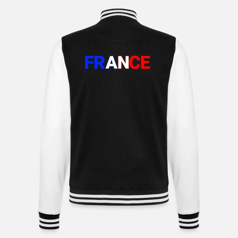 FRANKREICH - College-Sweatjacke - Schwarz/Weiß