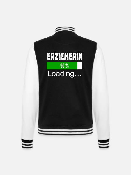 Erzieherin Ausbildung - College-Sweatjacke - Schwarz/Weiß